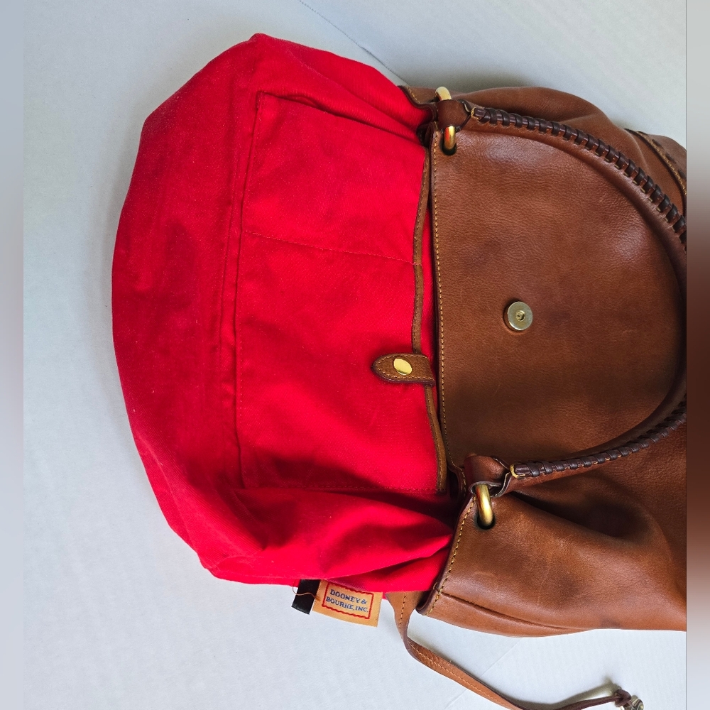 Dooney & Bourke Brown Leather Satchel - Picture 14 of 16